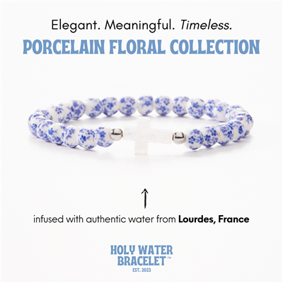 Holy Water Porcelain Cross Bracelet