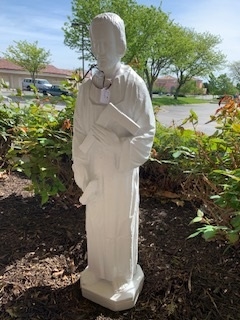 St Joseph the Worker 35" Marble White Concrete