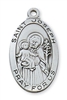 Sterling Silver 1 1/8" Oval St. Joseph Medal on  a  24" Chain