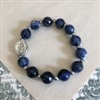 Lapis Miraculous Medal Bracelet