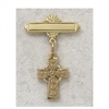 Celtic cross Baby Pin gold over sterling silver