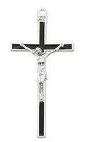 5" Black Enamel Crucifix