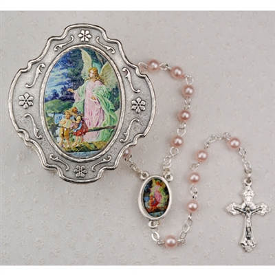 Baptism rosary and box