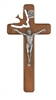 7" walnut Wood Holy Spirit Crucifix