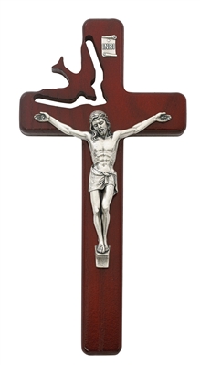 7" Cherry Holy Spirit Crucifix