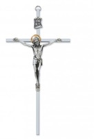 10" ALL SILVER CRUCIFIX