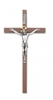 8" WALNUT CRUCIFIX W/HALO