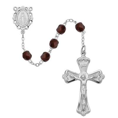 Birthstone rosary- January - Garnet 6MM Rosary