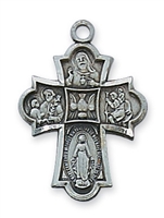 Four Way Cross with 18" Chain