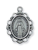 Miraculous Medal Antique Silver 18" Chain