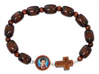 Blue Wood Carlo Acutis Bracelet