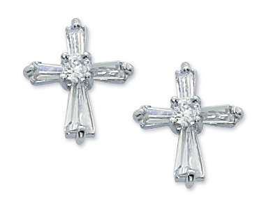 First Communion Crystal Zirconia Earring