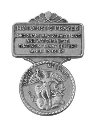 St. Michael Motorist's Prayer Metal Visor Clip