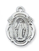 Miraculous Medal Sterling  18" chain