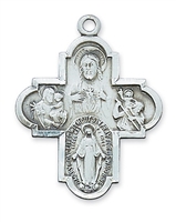 4 Way Sterling Silver Cross