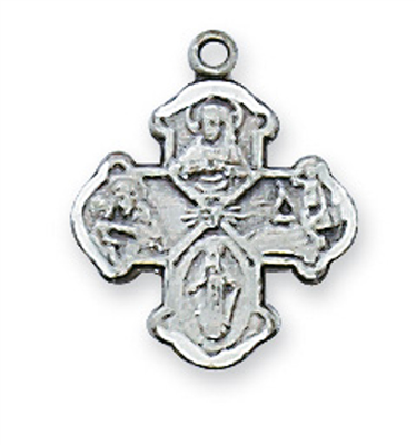 Four Way Medal Baptism Necklace