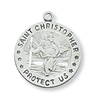 St Christopher Sterling Silver on 18" Chain