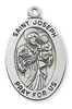 St. Joseph Sterling Silver medal on 20" Chain