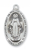 Miraculous Medal  - Sterling Silver on 18" Chain