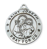 St. Joseph Sterling Silver medal on 24" Chain