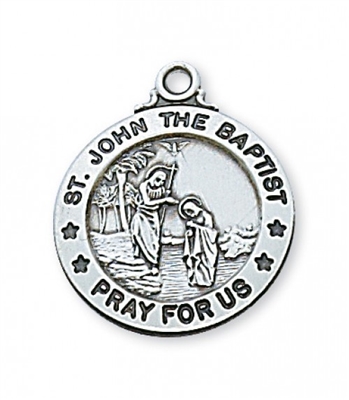 St. John the Baptist Sterling Silver on 20" Chain
