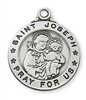 St. Joseph Sterling Silver medal on 20" Chain