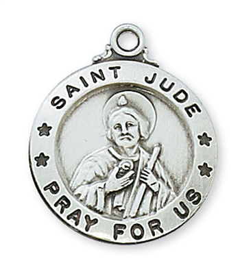 St. Jude Sterling Silver on 20" Chain