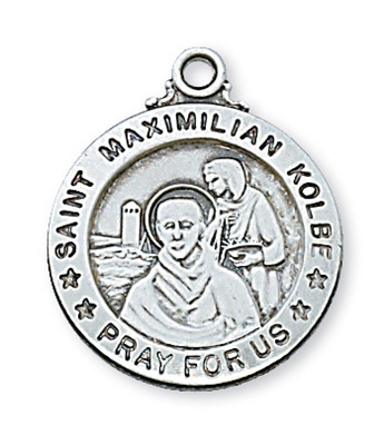 St Maximilian Kolbe Sterling Silver 20"