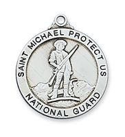 St Michael National Guard Sterling Silver 24"