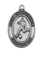 Men's soccer Sterling Silver Sport Medal