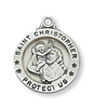 St Christopher Sterling Silver on 18" Chain