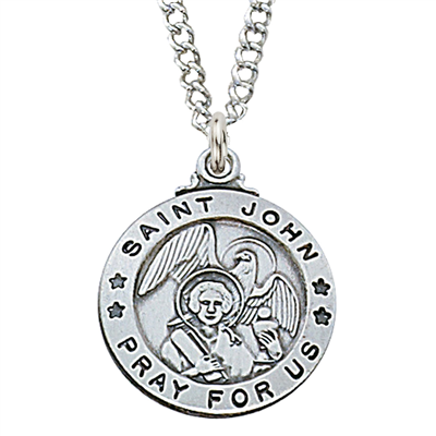 St. Joan of Arc Sterling Silver medal on 18" Chain
