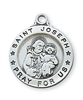 St. Joseph Sterling Silver medal on 18" Chain