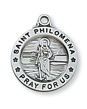 Sterling Silver St. Philomena 18" Chain