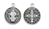 St Benedict Sterling Silver on 16-18" Adjustable Chain