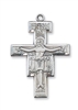 Sterling Silver San Damiano Crucifix with 24" Chain