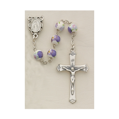 8MM Purple Ceramic Rosary