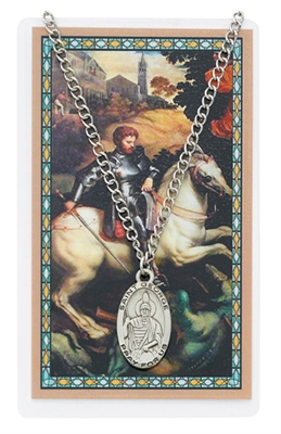 St. George Patron Saint Medal/Prayer Card