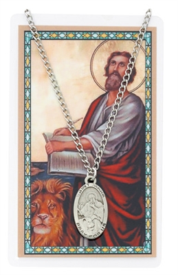 St. Mark Patron Saint Medal/Prayer Card