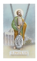 St. Paul Patron Saint Medal/Prayer Card
