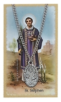 St. Steven Patron Saint Medal/Prayer Card