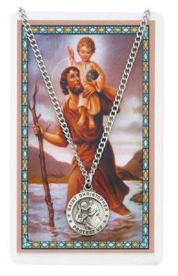 St.  Christopher Patron Saint Medal/Prayer Card