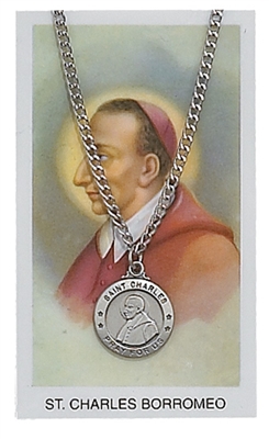 St. Charles Borromeo Patron Saint Medal/Prayer Card