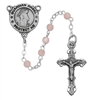 Pink Guardian Angel Baptism Rosary