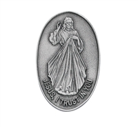 Divine Mercy Pewter Visor Clip