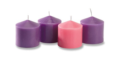 Advent Pillar Candle Set -3"