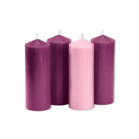 Advent Pillar Candles 8" (Set of 4)