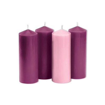 Advent Pillar Candles 8" (Set of 4)