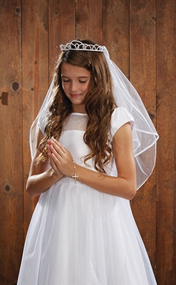 Pearl Tiara First Communion Veil