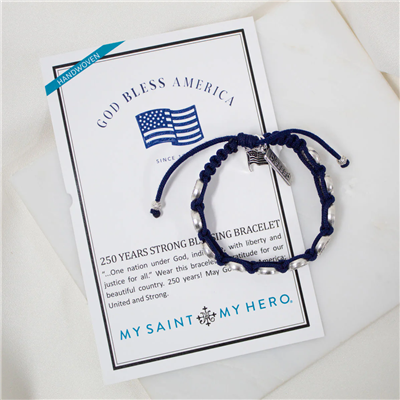 250 Years Strong Blessing Bracelet- Navy